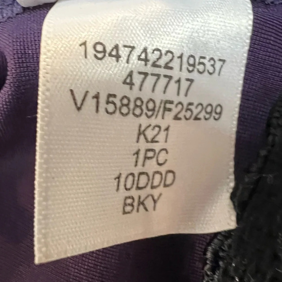 Lands’ End BlackBerry SlenderSuit Carmela Tummy Control Swimsuit. Size 10 DDD. - Picture 12 of 13